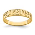 thumbnail image 1 of 14K Gold Polished Jesus w/Hearts Ring, 1 of 1