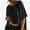Black, variant on Women's T-shirt Round neck short-sleeved casual tops Elegant solid colour T-shirt tops