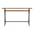 thumbnail image 2 of Larena 1-Shelf Metal Counter Height Table, Warm Oak, 2 of 7