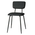 thumbnail image 2 of Tcbosik 6 Pack Modern Mid Century Upholstered Chairs, Dining Chair with Backrest & Metal Legs for Vanity, Living Room, Black, 2 of 10