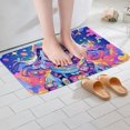 thumbnail image 3 of YST Watercolor Anime Girl Bath Mat, 3D Anime Bathroom Rugs Cosmo Galaxy Sci-Fi Virtual Reality Non Slip Bath Rug Graffti Stars Print Bathroom Accessories 16"X24", 3 of 5