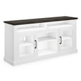 thumbnail image 7 of BELLEZE Modern 60 Inch Traditional TV Stand & Media Entertainment Center Console Table for TVs up to 65 Inches with Open Storage Shelves & Cabinets - Cayman (White), 7 of 7