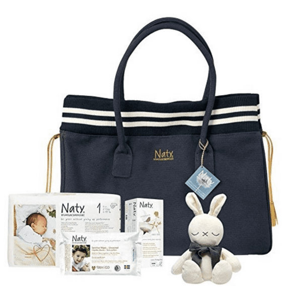 Eco by Naty Diaper Bag, Blue/White