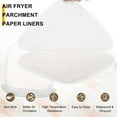 thumbnail image 3 of Uxcell 100 piezas de forros para freidora de aire de 8.5 pulgadas, forros de vapor de bambú cuadrados con agujeros, papel pergamino perforado desechable para freidoras de aire., 3 of 7