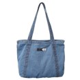 thumbnail image 3 of Bolso de mezclilla para mujer 2022, nuevo bolso ecológico reutilizable para mujer, bolso de lona para compras, bolsos de viaje, bolsos de hombro, bolsos cruzados para jeans unisex, bolsos de compras, 3 of 5