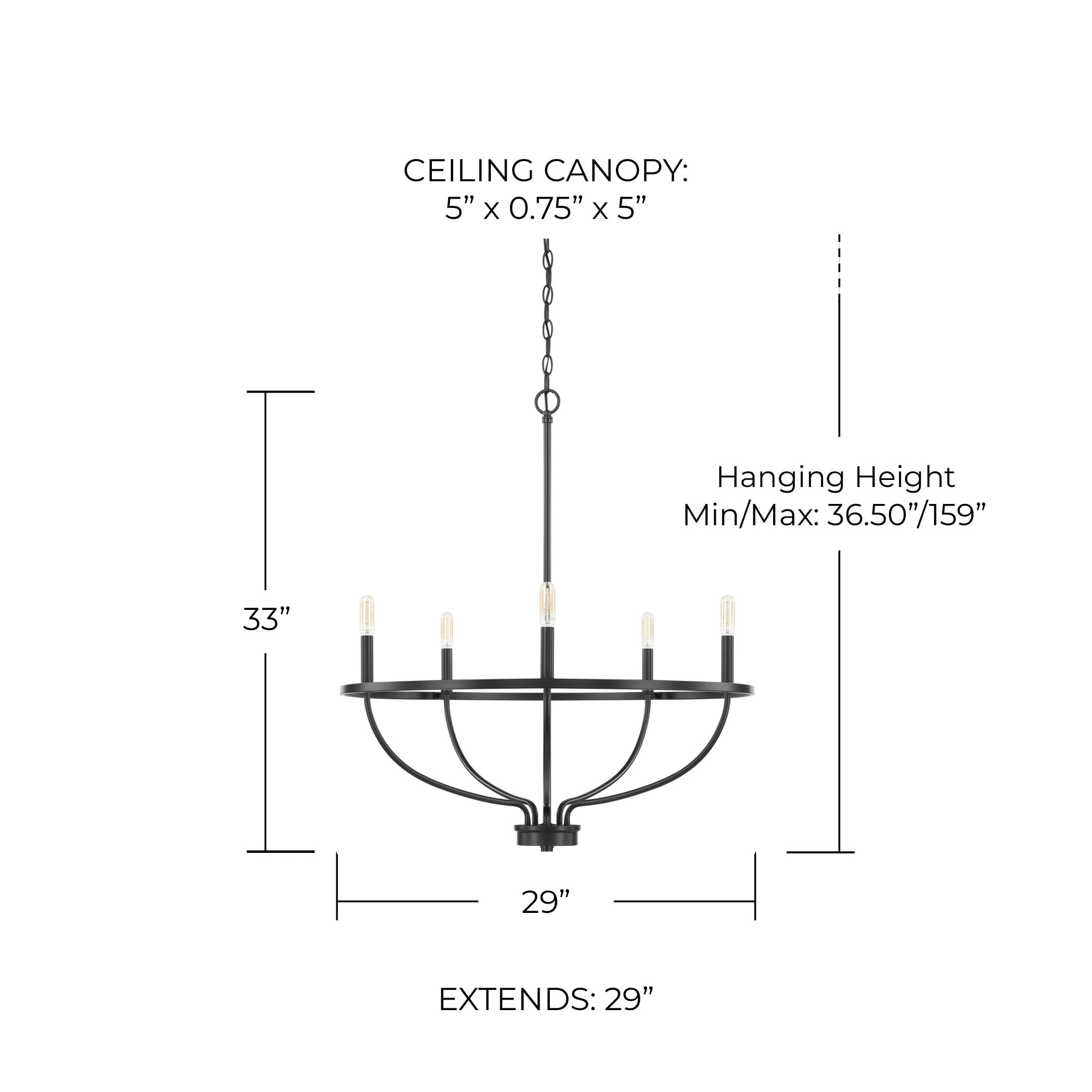 Capital Lighting Greyson 5-Light Aged Brass Chandelier