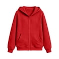 thumbnail image 4 of MexChoioe Boys and Girls Zip Up Hoodie Long Sleeve Hooded Sweatshirt Relaxed Cut Pockets Fall Winter Daily Wear Hooded Zip Jacket for kids, 4 of 7