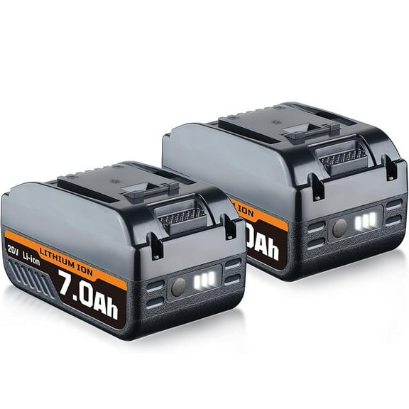 2Pack WA3520 20V 7.0Ah Replacement for Worx 20V Battery WA3525 WG151s WG155s WG251s WG255s WG540s WG545s WG890 WG891 Lithium ion Cordless Power Tools