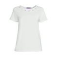 thumbnail image 6 of RealSize Women's Embellished Crewneck Tee with Short Sleeves, Sizes XS-3XL, 6 of 6