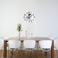 thumbnail image 2 of Round Wall Clock Non-Ticking Silent Battery Operated Clock 10 Inch, Modern Hair Salon Home Decor for Living Room, Kitchen, Bedroom, and Office, White, 2 of 7