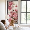 thumbnail image 3 of Pink Roses Window Privacy Film, Spring Floral Elegant Pastoral Butterfly Retro Static Cling UV Sun Blocking Tint Film Heat Control Windows Films for Bedroom Bathroom, Window Stickers 23.6"x59", 3 of 8