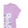 thumbnail image 2 of Wonder Nation Girls Embellished Graphic Tee with Short Sleeves, Sizes 4-18 & Plus, 2 of 3