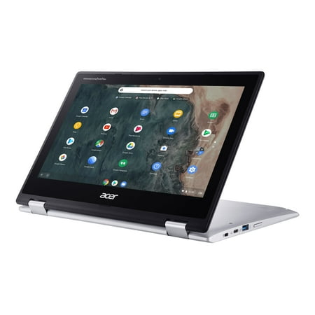 Acer Chromebook Spin 311 CP311-2H-C7QD - Flip design - Celeron N4000 / 1.1 GHz - Chrome OS - 4 GB RAM - 64 GB eMMC - 11.6" AHVA touchscreen 1366 x 768 (HD) - UHD Graphics 600 - Wi-Fi, Bluetooth - pure silver - kbd: US