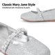 thumbnail image 4 of Zapatos Mary Jane para Niñas Pequeñas DREAM PAIRS con Correa de Perlas Plata, 4 of 8