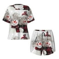 thumbnail image 4 of Picia Christmas Snowman With Hat Pajamas Sets for Women Soft Short-Sleeved Pjs with Lounge Shorts Two Piece Sleepwear-Medium, 4 of 9