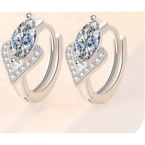Zephyriana Hoop Earrings Colorful Earrings Cubic Zirconia Earrings for Women Hypoallergenic Earrings Lightweight Hoops Gift for Women