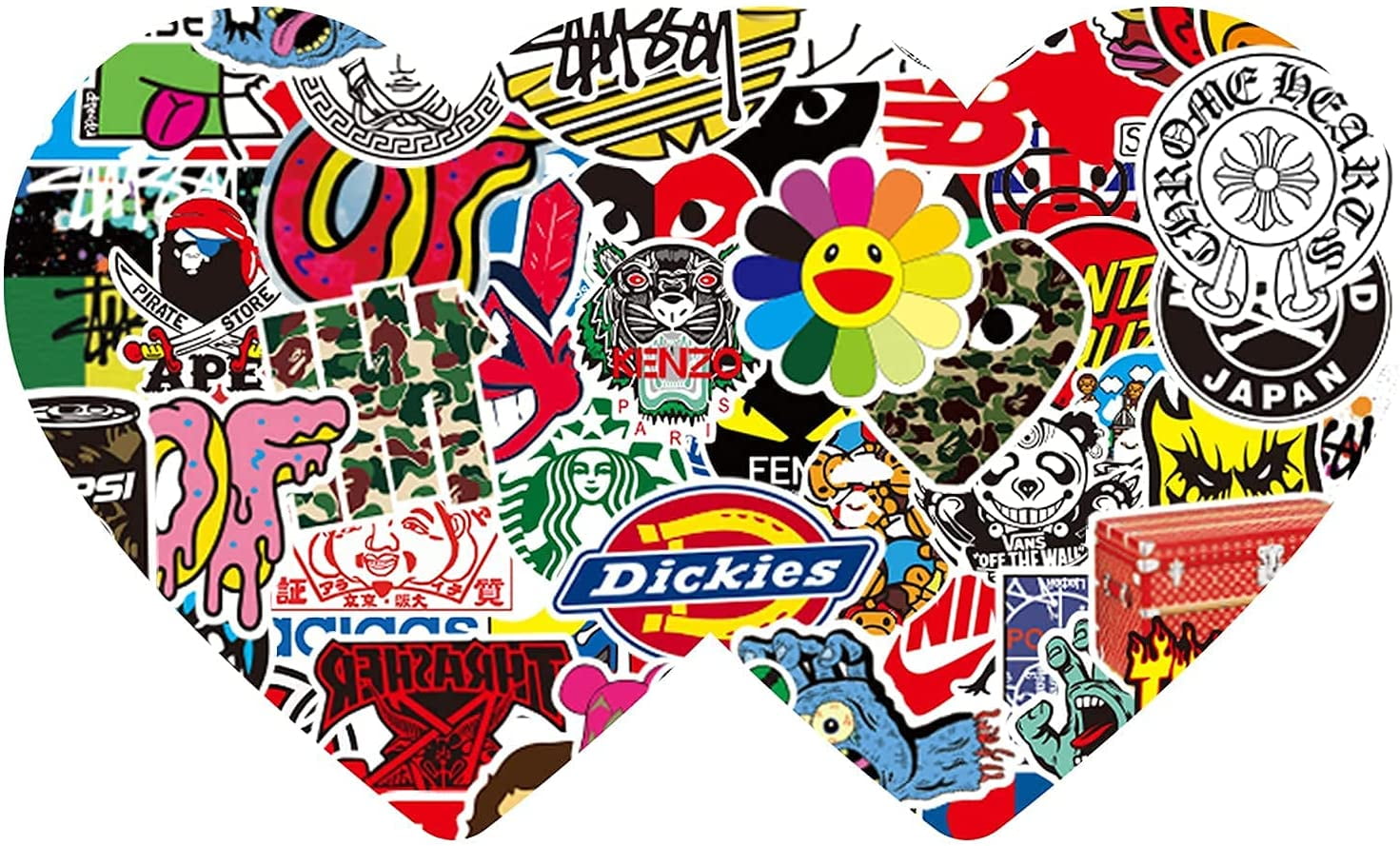 Stickers for Adults Teens,101 Packs Cool Stickers Decals for Laptop Skateboard, 