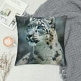 thumbnail image 2 of BCIIG Snow Leopard Graphic Decorative Cushion Cover for Home Couch Living Room Bed Sofa, Short Plush Pillow Case Home Furnishing 18x18in, 2 of 5