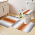 thumbnail image 2 of Gray Orange Bath Mat 3 Piece Bathroom Rug Set, Modern Gradient Geometric Non Slip Bath Rug Contour Mat and Toilet Lid Cover, Absorbent Shower Mats Soft Bath Rugs and Mats Sets, 2 of 8