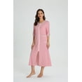 thumbnail image 4 of Richie House Zipper Front Housecoat Plaid Nightgown Long Housedress Duster RHW2899-A-S, 4 of 7