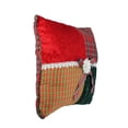 thumbnail image 2 of Kurt Adler 15.5" Red and Green Plaid Square Christmas Throw Pillow, 2 of 3