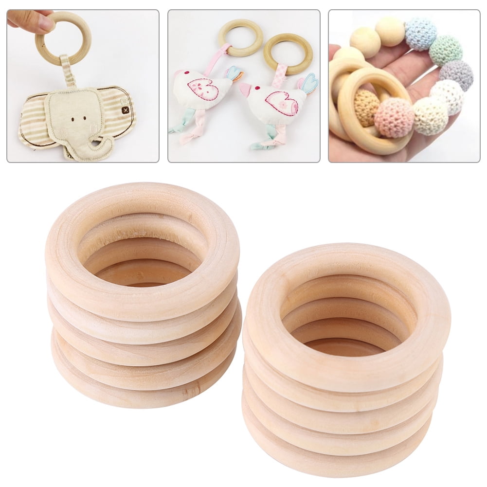 Luzen 50Pcs Unfinished Wooden Earring Blanks - 40mm Circle Pendants With Hole For DIY Jewelry Making & Crafts