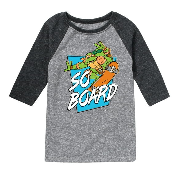 Teenage Mutant Ninja Turtles - So Board - Toddler And Youth Raglan Graphic T-Shirt