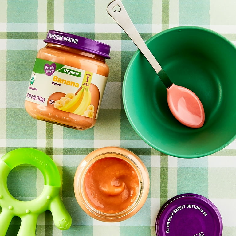 Parent's Choice Organic Stage 1 Baby Food, Banana, 4 oz Jar