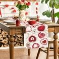 thumbnail image 4 of Buffalo Plaid Love Hearts Valentine's Day Table Runner, Seasonal Kitchen Dining Table Decoration for Indoor Home Party 13x71 Inch, 4 of 8