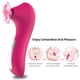 thumbnail image 3 of Vibrador chupador de clítoris para mujer - rojo rosado - Masaje del punto G lamiendo la lengua - estimulador de silicona - succionador de pezones Sailing Electrónica, 3 of 5