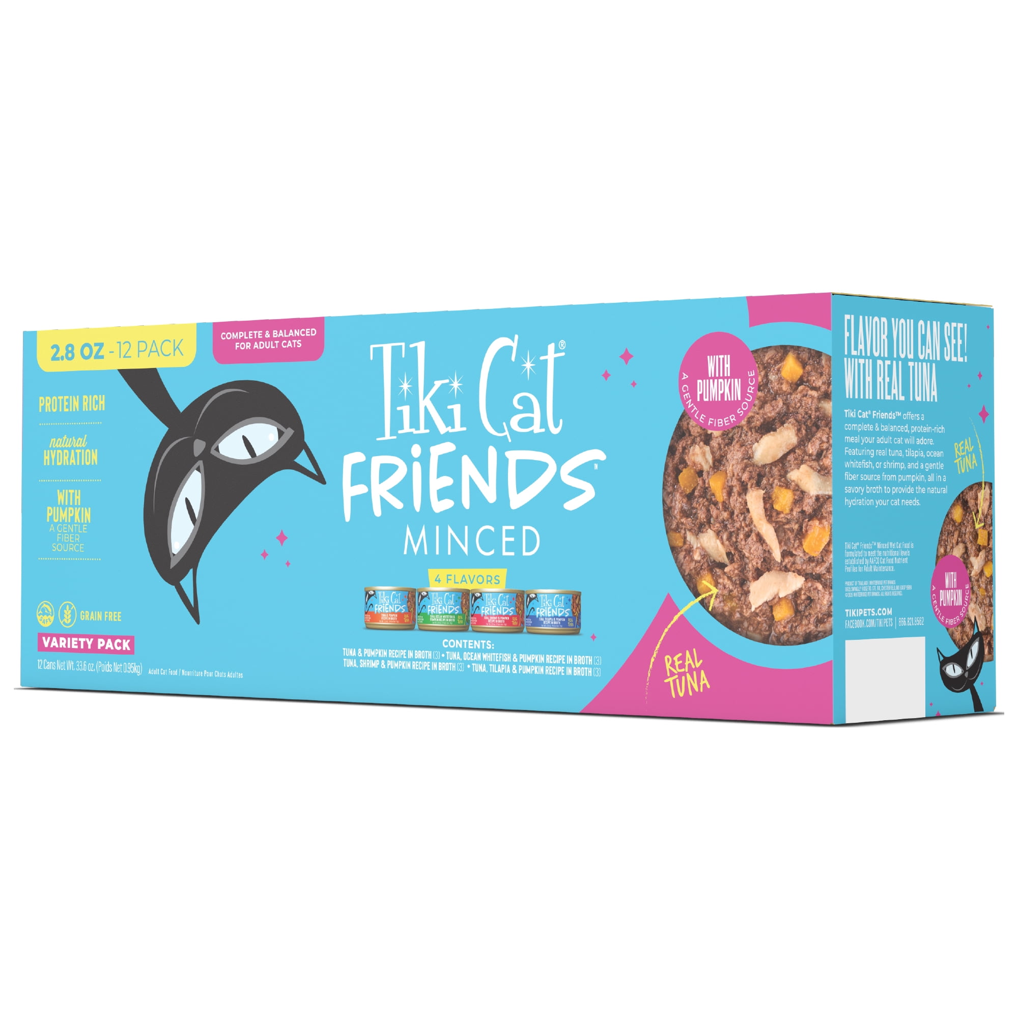 (2 pack) Tiki Cat Friends Tuna Variety Pack, 2.8 oz. Can (12 Count)