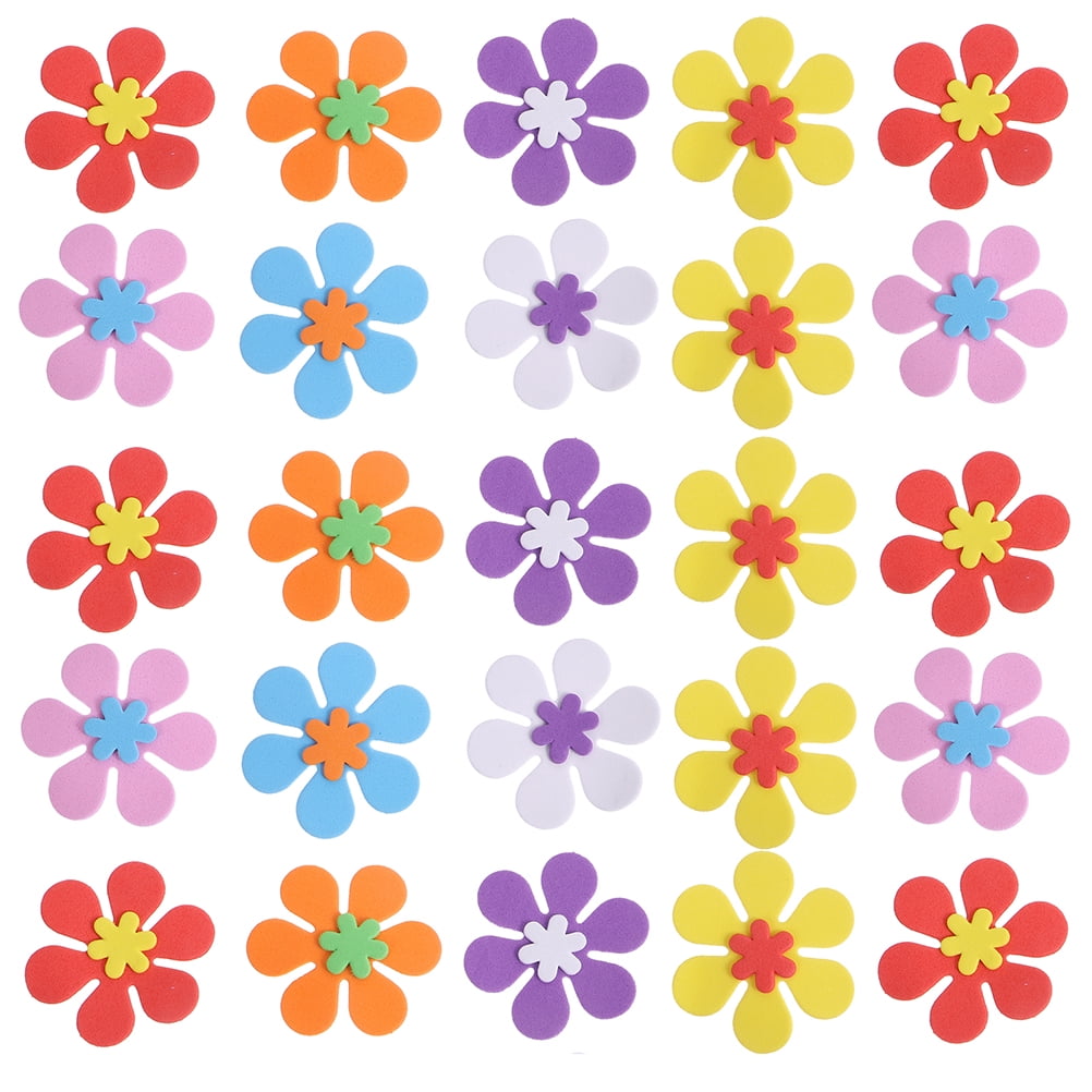 160pcs EVA Flower Sticker Self-Adhesive Foams Flower Shapes Stickers for  Kids