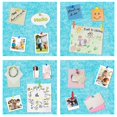 thumbnail image 4 of Tablón de anuncios de corcho AKTOP de fieltro de 30 x 30 cm, paquete de 12 con clips, 4 of 8