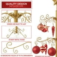 thumbnail image 4 of Ornament Display Christmas Tree with Stand - Wrought Iron Ornament Holder, 3' Gold, 4 of 7