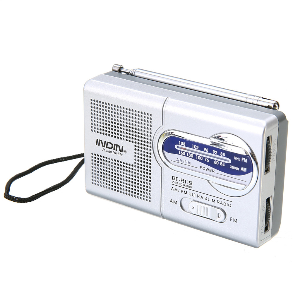 Kojooin BC-R119 AM/FM Battery Operated Portable Radio with Best Reception, Black