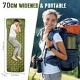 thumbnail image 2 of Strong Support Nylon Camping Mat, Inflatable Sleeping Pad with Foot Pump and Pillow, 79 x 27 x 3 inches(Green), 2 of 7