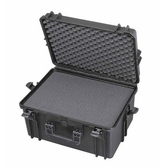 Max MAX505H280S.079 19.69 x 13.78 x 7.64 in. Outdoor Case with Cubed Foams, Black
