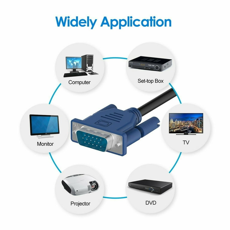 1M A HDMI Maschio VGA Maschio Oro Plated Adattatore - Foto 7