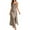 Khaki, variant on Sakmal Spaghetti Straps Moomoo Dresses for Women Split Yellow Ultra-Soft Stretchy House Dress V-Neck Long Sleeveless Plain Chemises S-2XL
