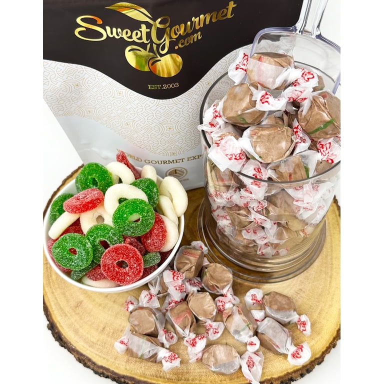 SweetGourmet Gummy Christmas Sugar Rings Candy | Red, Green, White