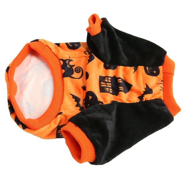Camisa de Calabaza ANGGREK Para perro Halloween Patrón de Casa de Murciélago