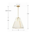 thumbnail image 5 of FUL-904-GA-Crystorama Lighting-Fulton - 3 Light Pendant-Antique Gold Finish, 5 of 20