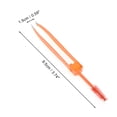 thumbnail image 2 of Unique Bargains 1 Pc 2 in 1 Eyebrow Tweezer for Bathroom Travel Hotel Orange Stainless Steel, 2 of 4
