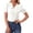 X292 White, variant on Sjldqy Womens T Shirts Puff Sleeve Peter Pan Collar Solid Blouse Button Down Casual Shirts Sweet Breathable Trendy Summer Tops Shirts For Women Size L Red