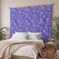thumbnail image 3 of Purple Floral Tapestry for Bedroom Wall Hanging Tapestry, Spring Abstract Art Flower Botanical Ceiling Backdrop Tapestries Poster Blanket Wall Decor for Teens Room Living Room Dorm 51" x 59", 3 of 8
