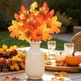 thumbnail image 6 of 1 Pc Fall Floral Pick, Autumn Pumpkin Maple Leaf Stem, Artificial Fall Flower Pick for Harvest Halloween Thanksgiving Table Vase Home Decor, 9.84 x 7.87 in, 6 of 9