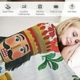 thumbnail image 3 of PRATYUS Colorful Christmas Soldier Summer Blanket Fuzzy Fluffy Flannel Xmas Nutcracker Throw Blanket Soft Lightweight Cozy Bed Blankets for Couch Bed Living Room Sofa Office Car Blankets 40x50in, 3 of 6