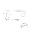 thumbnail image 4 of TUHOME Kaskade Lift Top Coffee Table with Engineered Wood and Metal Legs, Brown, 4 of 13