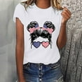 thumbnail image 2 of XZNGL Chemisiers à Manches Courtes pour Femmes T-Shirt Imprimé de la Fête de l'Indépendance pour Femmes Ample Décontracté Col Rond Manches Courtes Hauts pour Femmes Chemisier T-Shirts d'Été pour Femmes Hauts à Manches Courtes pour Femmes, 2 of 8