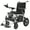 Black, variant on KERDOM Electric Wheelchair for Adults, 20+ Miles Long Range Foldable Electric Wheelchairs(350LBS), Lightweight All Terrain Motorized Wheelchair, Portable Design, Orange